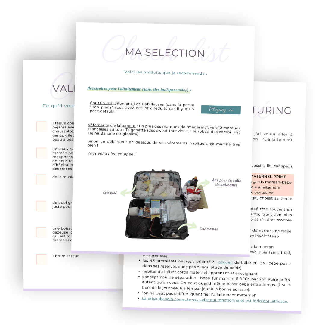 mock up liste valise maternité