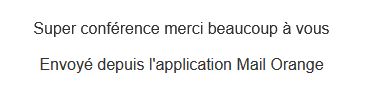témoignage de C sur la conférence